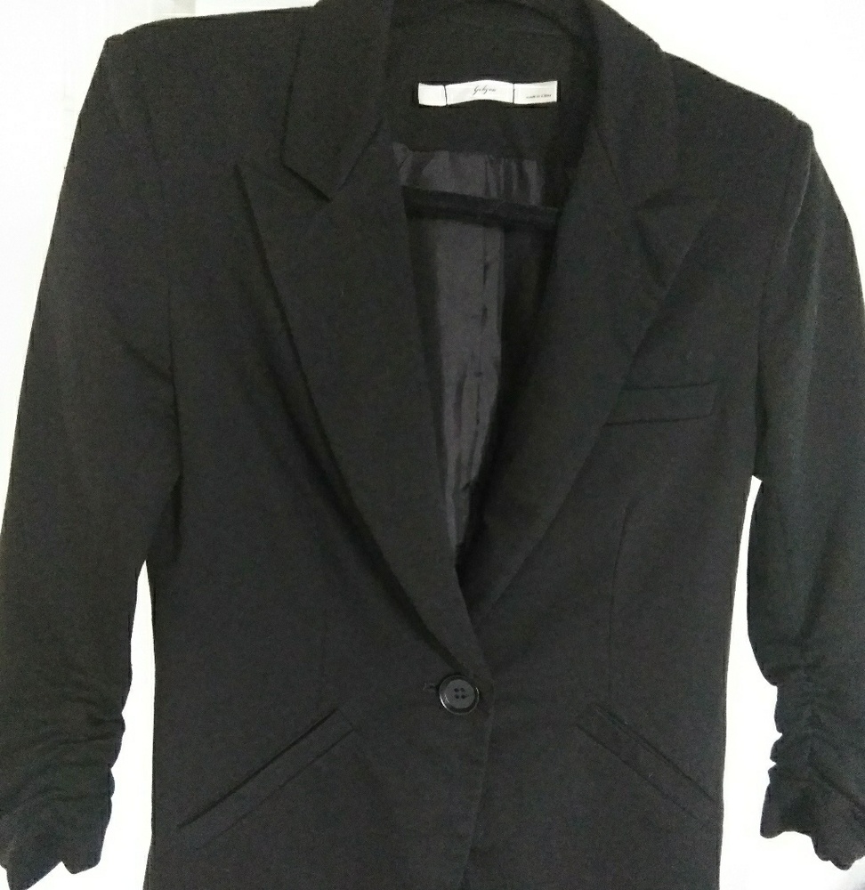 Gibson Ruched Sleeve Blazer